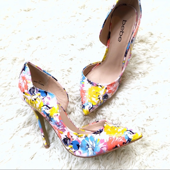 bebe Shoes - Bebe Farnaz Floral Pump
